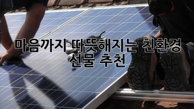 마음까지 따뜻해지는 친환경 선물 추천🎁