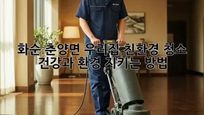 화순 춘양면 우리집 친환경 청소: 건강과 환경 지키는 방법